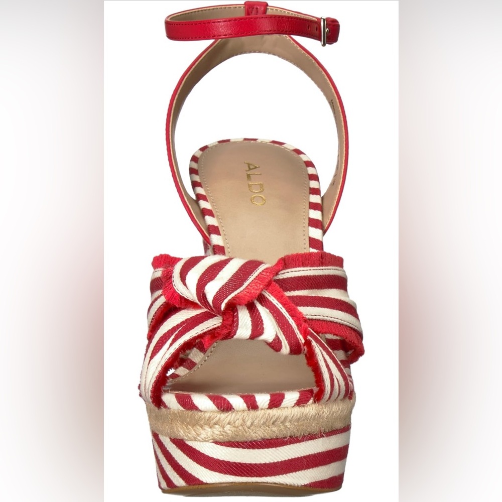 ❣️ALDO Riliviel Red & White striped wedge sandals❣️‼️BRAND NEW‼️ Never worn❗️